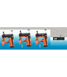 Монтаж площадки для стяжек и хомутов газовым монтажными пистолетом